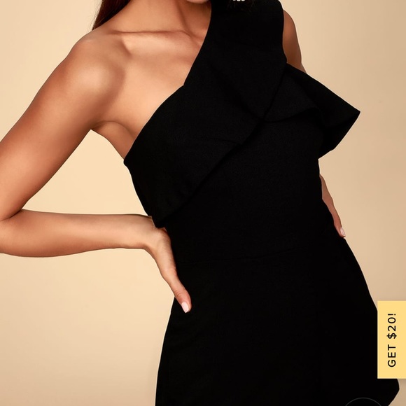 NWT Lulu’s black one shoulder romper size small - Picture 2 of 5